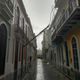 An electric pole after it snapped in half during Hurricane Maria in Old San Juan, Puerto Rico, on Sept. 20, 2017 (Jason Heskew via AP)